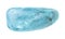 Polished aquamarine blue beryl gem stone cutout