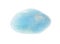 polished aquamarine (blue beryl) gem on white