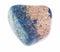 polished azurite (chessylite) gem stone on white