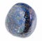 polished azurite (chessylite) gemstone on white