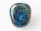 polished Azurite gemstone on white