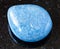 polished blue Aventurine gem stone on black