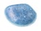 Polished blue aventurine gem stone cutout on white