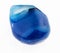 polished blue dyed translucent agate stone