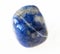 polished blue Sodalite stone on white