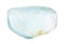 polished blue Topaz gem stone isolated on white