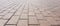 Polished brick pavement tile color. Depth of low field