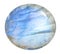 polished cabochon from natural adularia mineral