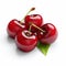 Polished Cherry Art: Unreal Engine Rendered Cherries On White Background