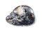 polished cleiophane and mushketovite rock cutout