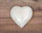 Polished cream white carved onyx heart