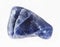 polished dumortierite stone on white