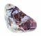 polished Eudialyte in syenite stone on white