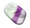 polished fluorite (fluorspar) gemstone on white