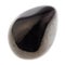 polished gagate (jet) gem stone on white