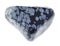 polished gray snowflake obsidian gemstone on white