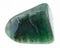 polished green aventurine gemstone on white