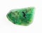 polished green crazy lace agate stone on white