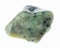 polished green garnet Grossular gem stone on white