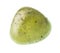 polished grossular (green garnet) gemstone cutout