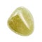 polished Grossular (green garnet) gemstone isolated