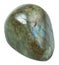Polished labrador labradorite stone isolated