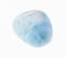 polished larimar (stefilia stone) gem on white