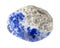 polished lazurite (lapis lazuli) gemstone on white