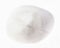 polished magnesite gemstone on white