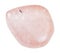 Polished morganite pink beryl gemstone isolated