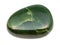 polished Nephrite (green jade) gem stone isolated