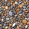 Polished pebble background. Colourful smooth stones