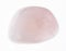 polished pink petalite gem stone on white