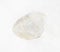 polished quartz ( rock crystal) gemstone on white