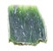 polished raw Nephrite (green jade) rock isolated