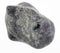polished Suevite (tagamite) stone on white