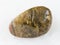 polished unakite gem stone on white