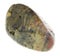 polished unakite gem stone on white