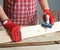 Polishing wooden board composition