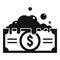 Politic money wash icon, simple style