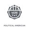 Political american elections publicity badge icon from Political