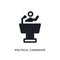 political candidate speech isolated icon. simple element illustration from political concept icons. political candidate speech