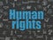 Political concept: Human Rights on wall background
