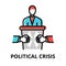Political Crisis icon concept, politics collection