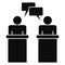 Political debate icon, simple style