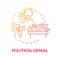 Political denial gradient concept icon