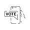 Political Election Vector line icon. Politics or Politician. Voting and vote