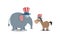 Political Elephant and Donkey Democrat