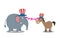 Political Elephant Republican Vs Donkey Democrat