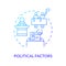 Political factors concept icon